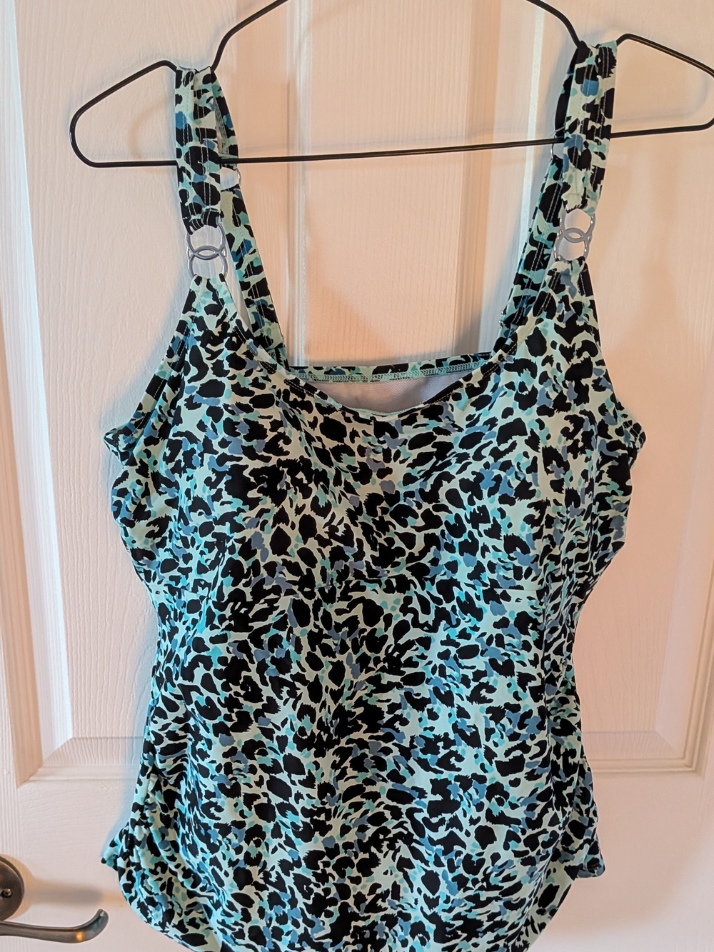 Women’s Mint Leopard Print Tank Top/ Bathing Top